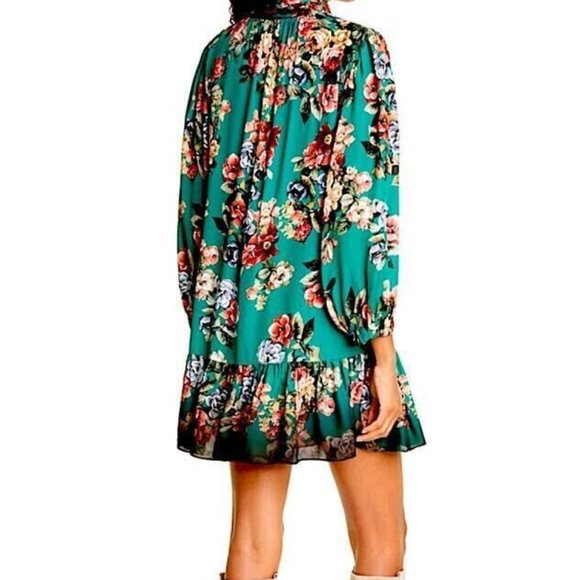 UNWORN Alice + Olivia Floral Green Midi Dress - Picture 4 of 10